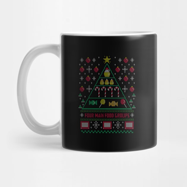 Elf Food Pyramid Holiday Sweater by fishbiscuit